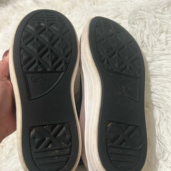 Converse platform Black High-Top Sneakers with White Accents size 7 - Picture 10 of 10